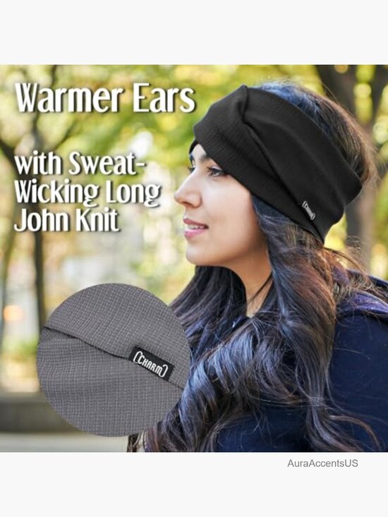 Thick Criss Cross Knitted Headband - Sweat-Wicking Waffle Texture, Unisex main image 4